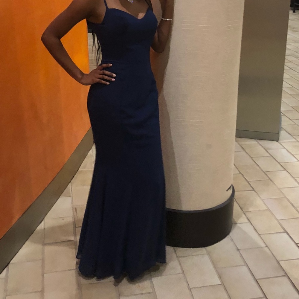Royal blue gown
